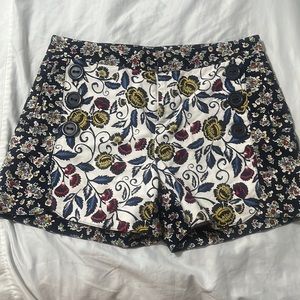 Anthropologie Cartonnier Blossom Floral Colorful Boho Cotton Shorts Size 4